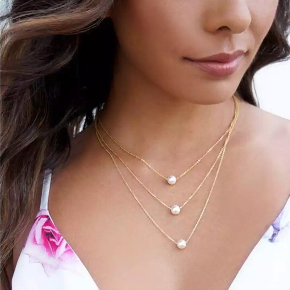 3/$30 ONE LEFT! Trendy Multilayer Pearl Necklace Bohemian